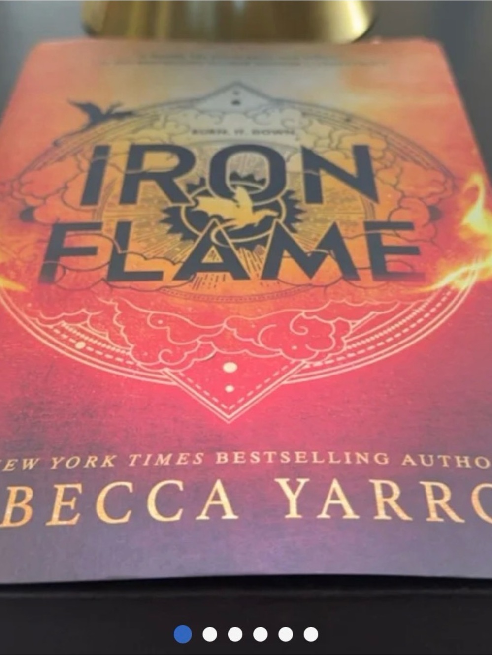 Iron Flame hardcover Book - sprayed edge first print and edition.